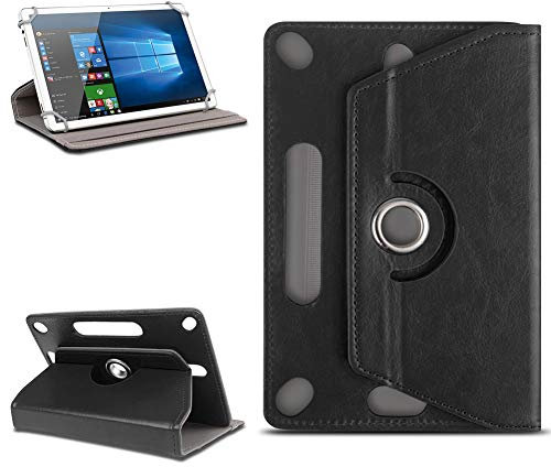 NAmobile Tablet Tasche kompatibel für Jay-tech G10.11 LTE G10.10 Hülle mit Ständerfunktion Schutzhülle Stand Universal Cover Kunstleder Case 360° drehbar, Farben:Schwarz