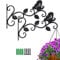 TAIANJI 12 Inch Large Plant Brackets, Basket Brackets Outdoor Indoor Support Up to 35 lbs, with Wall Mounted Solid Steel Hooks, Black Fence Hooks for Lantern/Light/Bird Feeder,2pcs