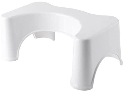 JJA Bathroom Toilet Stool, Foot Step Stool, Footstools, For Constipation Piles Relief Foot Stool - Anti-Slip Bathroom Accessories (Light Grey)