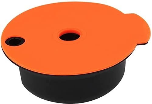 Greendhat Coffee Filters - Reusable Coffee Capsule Pods, Silicone Lid for Bosch, Happy, Suny, Vivy Tassimo 60/180ml Appliances (180ML)