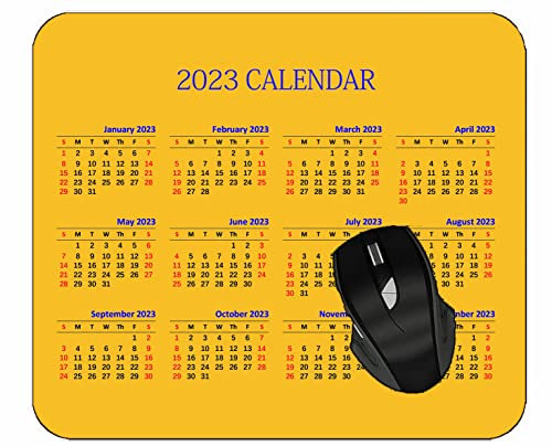 YENDOSTEEN 2023 Kalender-Mauspad,aprikosengelbes,bequemes Mauspad für Gaming und Büro