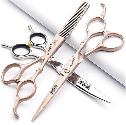 6 Zoll/ 7 Zoll Haarschneideschere set,haarschere,ausdunnschere SHARONDS 440C Schwarz (6 zoll 3Stück- C)