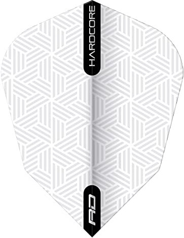 RED DRAGON V-Standard Weiß Dart-Flüge - 3 Sätze pro Packung (insgesamt 9 Dart-Flüge)