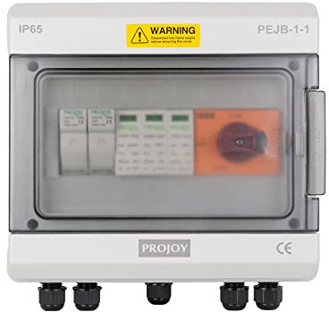 DC Solar Anschlusskasten Überspannungsschutz PV Photovoltaik Trennschalter 32A PV-Kombinationsbox 1000V Blitzschutz Leitungsschutzschalter Verteilerkasten 15A, Anschlusskasten DC String:1input 1output