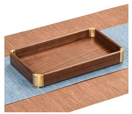 PEVSCO Plateau de Service Plateau de Service rectangulaire Tasse à thé Plateau café Plateau Plat Plateau Plat Plateau cuivre Plateau pour Le Salon, la Cuisine