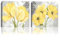 Pankila Gelbe Blume, Wandkunst, Leinwand, Blumen, Wanddekoration für Badezimmer, Wohnzimmer, Schlafzimmer, gelbe und graue Aufkleber, abstrakte Wandbilder, moderner Minimalismus, Kunstwerk (30,5 cm B