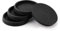 4pcs Patins pour Meubles, 6,4cm Ronds sous Verres de Meubles en Caoutchouc Protege Pied de Chaise Embout de Chaise pour Lit Armoire Canapé Chaise Table Piano (Noir)