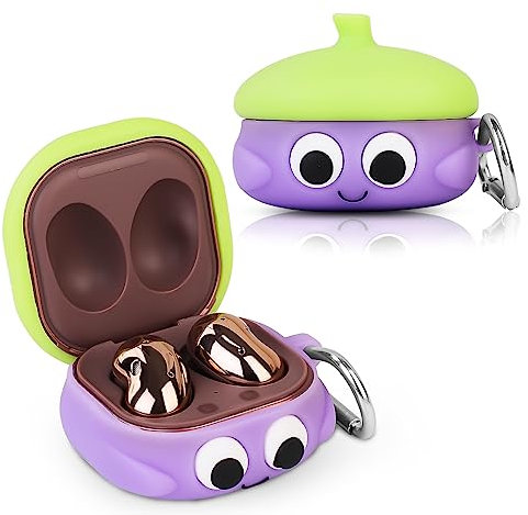 XMBYGY Silicone Case for Samsung Galaxy Buds FE (2023), Buds2 Pro (2022), 2 (2021), Live (2020), 3D Cartoon Character Cover with Keychain, Portable, Protecting Wireless Earbuds, Carrying On The Go