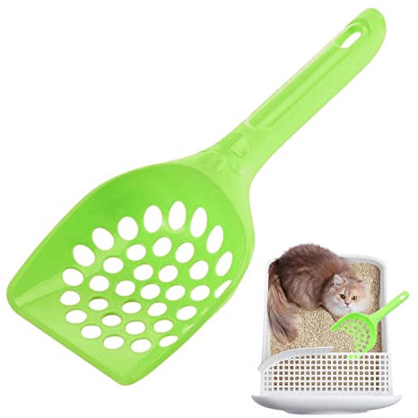 pologmase Paletta per lettiera, Paletta per Gatti, Forniture per la Pulizia del Gattino Facile da Pulire Tutti i Tipi di lettiera per Gatti Design del Foro di Sabbia per setacciare, Design del Foro