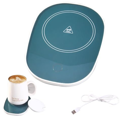 Thermostatic Coasters - 16W Thermostatic 55 Degrees Mug Warmers,Smart Electric Beverage Warmer Desk Coffee Mug Warmer Multifunctional Coffee Cup Heating Pad for Kitchen Anulely