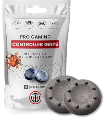 HardToChooseOne Buntes Silikon-Zubehör, Ersatzteil, Daumengriffkappe, Abdeckung für PS2, PS3, PS4, Xbox 360, Xbox One Controller (grau)