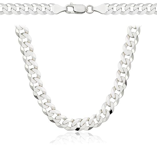 AMAR ketten für herren silber 925, kette herren - halskette herren, panzerkette silber, königskette- schmuck, italienische Qualität, Massiv- Breite 6,5 mm