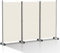 Vigevee Paravent séparateur de pièce Pliable Autonome sur roulettes 3 pièces 263 x 181 cm, paravent pour Bureaux, balcons, Beige