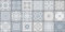 HUBDECO - Teppich - Küchenteppich - Badezimmerteppich - Badteppich - Küchenläufer - Teppich Läufer - Teppich Küche - PCV, Vinyl - rutschfest - Patchwork Blau - 60x120cm
