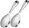 Mikinona Lot de 2 cuillères à riz antiadhésives en acier inoxydable - Cuillère à riz épaisse - Cuillère à riz pratique - Louche à riz pour cuisine - Anti-adhésive