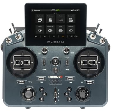 FrSky Tandem X20RS Transmitter Dual-Band TD-ISRM RS Module TW + R9 Redundant RF Link CNC MC20R Hall Gimbals 8GB Storage 800×480 Touchscreen TTS Audio LoRa Antenna Ports ETHOS System (Blackish Green)