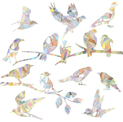 Niviy Non Adhesive Rainbow Window Clings for Glass Window Decals