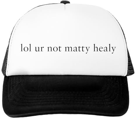 TAMBOOTEE LOL Ur Not Matty Healy Weiße Unisex-Baseballkappe, Verstellbare Mütze