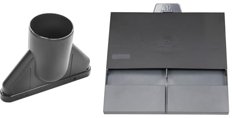 Klober Uni-Plain Tile Vent + Adaptor to 100mm (Slate Grey)