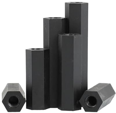M3 M4 M5 M6 Schwarz Nylon Hex Weibliche Abstandshalter Kunststoff Montieren Hexagon Gewinde PCB Motherboard Spacer Säule Bord Mutter(50mm -10pcs,M6)