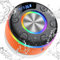 Enceinte Douche Bluetooth 5.3, Enceinte Portable Etanche IP7, Mini Speaker Sans Fil 360° Stéréo, Lumières LED Colorées, Ventouse Puissante, Haut-Parleur de Douche avec Micro et Mains Libres, Orange