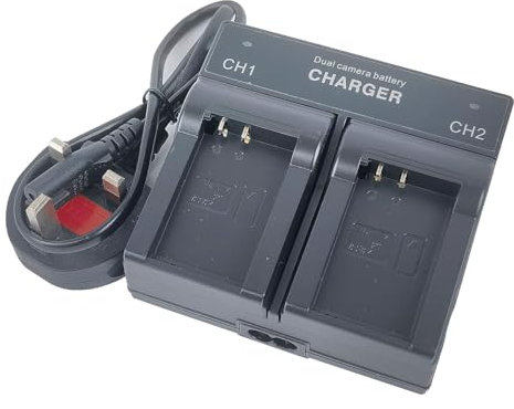 Dual-Channel Mains Battery Charger for Nikon ENEL20 ENEL20a MH27 EN-EL22 MH-27 MH-29 MH-29a DL24-500 One 1 1J1 1J2 1J3 1S1 1V3 Coolpix P1000 P950 A AW1 EN-EL20 EN-EL20a MH-27 Camera