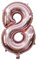 40 Inch Number Balloons Giant Number Aluminium Foil Helium Balloons for Birthday Party Celebration Decoration New Year Baby Shower Anniversary (Rose Gold, 8)