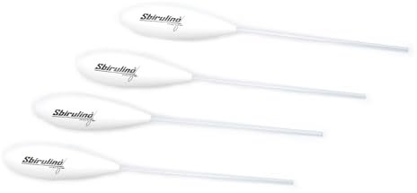 Sbirulino® Kit Set mit 4 schwimmende Sbirolino (weiß) – halbsinkend (transparent) – supersinkend (schwarz) von 3 bis 95 Gramm (WEIß - SCHWIMMEND, 40 GR)