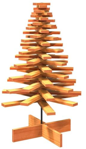 vidaXL Weihnachtsbaum zum Schmücken Wachsbraun 100cm Massivholz Kiefer