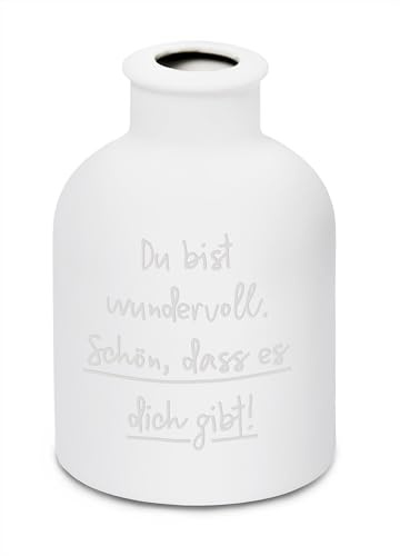 Grafik Werkstatt | Vase Du bist wundervoll, Rosa