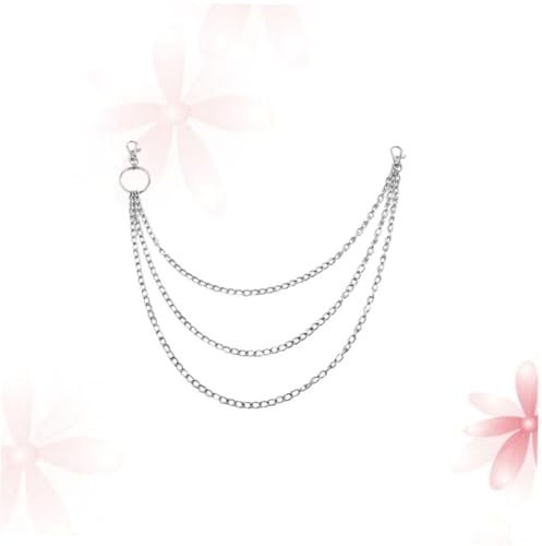 COSMEVIVI Jeansketten Stilvolle Dreifache Punk-taillenkette Modische Hose Schlüsselanhänger Gothic-punk-accessoire
