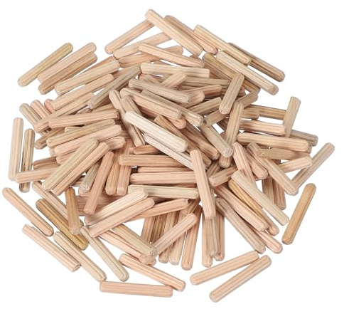 PATIKIL Spilli di Legno 5/32 x 1 (4mm x 25mm) Duro Legno Conta 200 | Astine Dritte in Legno, per Legno Scanalato, per Artigianato Mobili, FAI DA TE