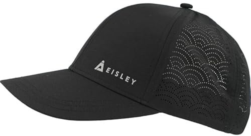 Eisley Unisex Salerno Cap mit UPF50+ / atmungsaktiv & schnell trocknend/Klettverschluss, schwarz, One Size
