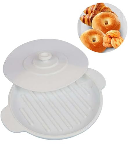Microwave Bacon Cooker, Silicone Bacon Tray with Splatter Lid for Cooking Crisp Bacon, Make Crispy in Minutes, Easy to Clean, Convenient Kitchen Tool, White