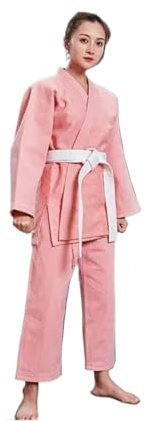 LSNNMU Trajes Judo Pink Jiu Jitsu/BJJ Gi Uniformes Trajes de Judo Grappling Kimono Jiu Jitsu Gi Ropa de Artes Marciales(S)