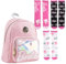 Mochila Casual Infantil en Polipiel rosa + Pack de 3 Calcetines Barbie Talla 27-30