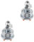Zerodeko 2 Pièces Coupe-batterie débrancher Marin clé coupe-circuit pour bateau isolateur fourniture de voiture de batterie pour camping-car aluminium Silver