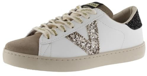 victoria Basket Berlín Efecto Piel & Piezas Glitter & Puntera Serraje 1126228 para Mujer Negro 39