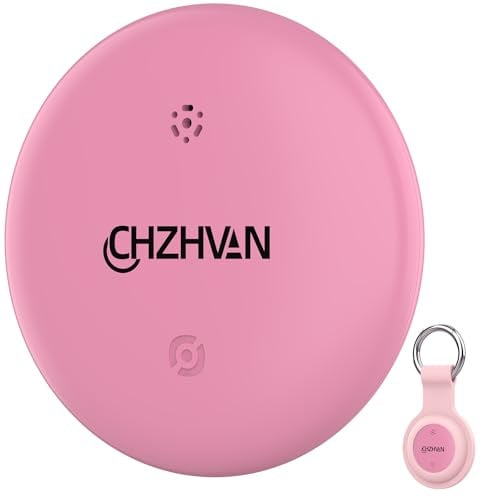 Android Smart Tracker Tag,Google Zertifiziert Schlüsselfinder kompatibel mit Find Hub APP (Android NUR),Bluetooth Key Finder für Gepäck/Taschen/Koffer/Brieftasche,Austauschbarer Akku,1 Pack Rosa
