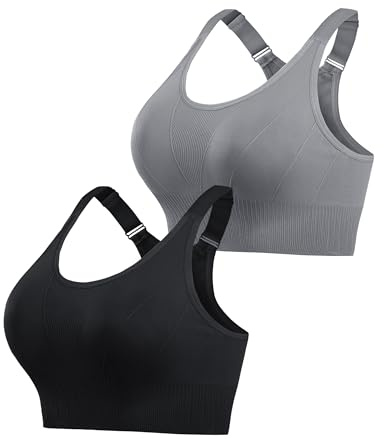 Aseniza Sports Bra Women High Impact Removable Padded Racerback | Running Bras Shock Absorber Plus Size Activewear(S-XL)