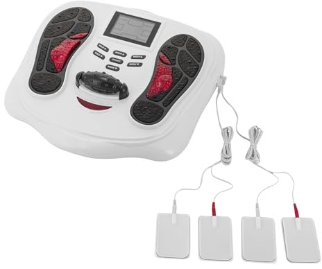 Elektrisches Fußmassagegerät mit Infrarot und 25 Massagetechniken, 99 Stufen, Akupunkturpunkt-Stimulation, Fernbedienung, 4 Elektroden für Ganzkörper, Automatische Abschaltung Massagegerät für Füße fü