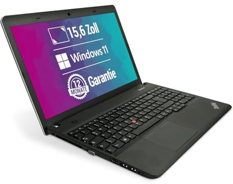 Lenovo ThinkPad E570 15,6 Zoll Laptop Intel Core i3-7100U@ 2,4 GHz 8 GB 256 GB SSD mit Windows 11 Pro & GRATIS Antiviren-Software inkl. 12 Monate Garantie (Generalüberholt)