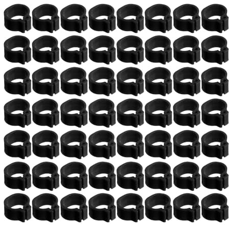 FOYTOKI Bagues pour Pigeons en Plastique Noir 10mm Légères et D'identification, Lot de 100 Pièces pour Gestion D'élevage et Opérations Avicoles