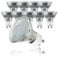 B.K.Licht - 10er Set LED Lampe GU10 mit warmweißer Lichtfarbe, 3 Watt, 250 Lumen, Glühbirne, Leuchtmittel, LED Birne, Reflektor, Glühlampen, Bulb, 5,8x5 cm, Transparent
