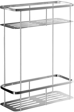 Ambrosya - Cestino Doccia in Acciaio Inox - Mensola Bagno Doccia Vassoio Angolare Supporto Cestino