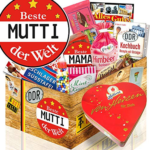Beste Mutti der Welt/mit Herzbox/DDR Ostpaket/Geburtstagsgeschenk Mama