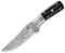 Hobby Hut HH-701, 21.6 cm Damast Jagdmesser mit Lederscheide, feststehende Full Tang Klinge, Damastmesser JagdmesserExtra Scharf,Buffalo Horn Griff, Scheide aus Leder