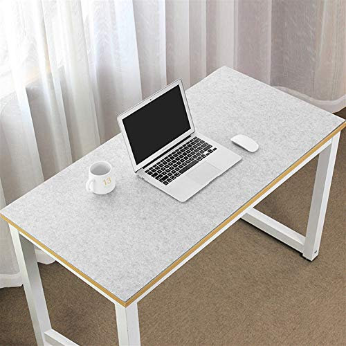 Insun Tapis de Souris en Feutre 3mm D'épaisseur Antidérapant Tapis de Bureau pour Les Jeux et sous-Main Bureau Gris Clair 1200x600mm