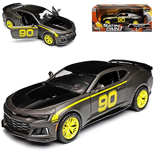 Motormax Chevrolet Camaro Coupe ZL1 Matt Schwarz Nr 90 6. Generation Ab 2015 Version Ab 2017 1/24 Modell Auto