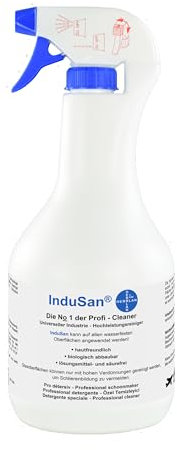 HERRLAN® InduSan Reinigungskonzentrat – 1000 ml Sprühflasche - Industrie-Allzweckreiniger - neutral - Stark gegen Schmutz – Schonend zur Oberfläche - Made in Germany